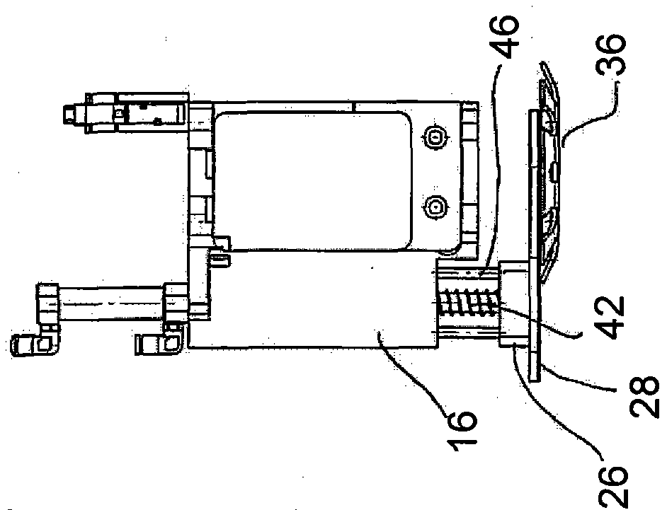 Adjustable device for temporarily stabilizing the material to be cut on the cutting table