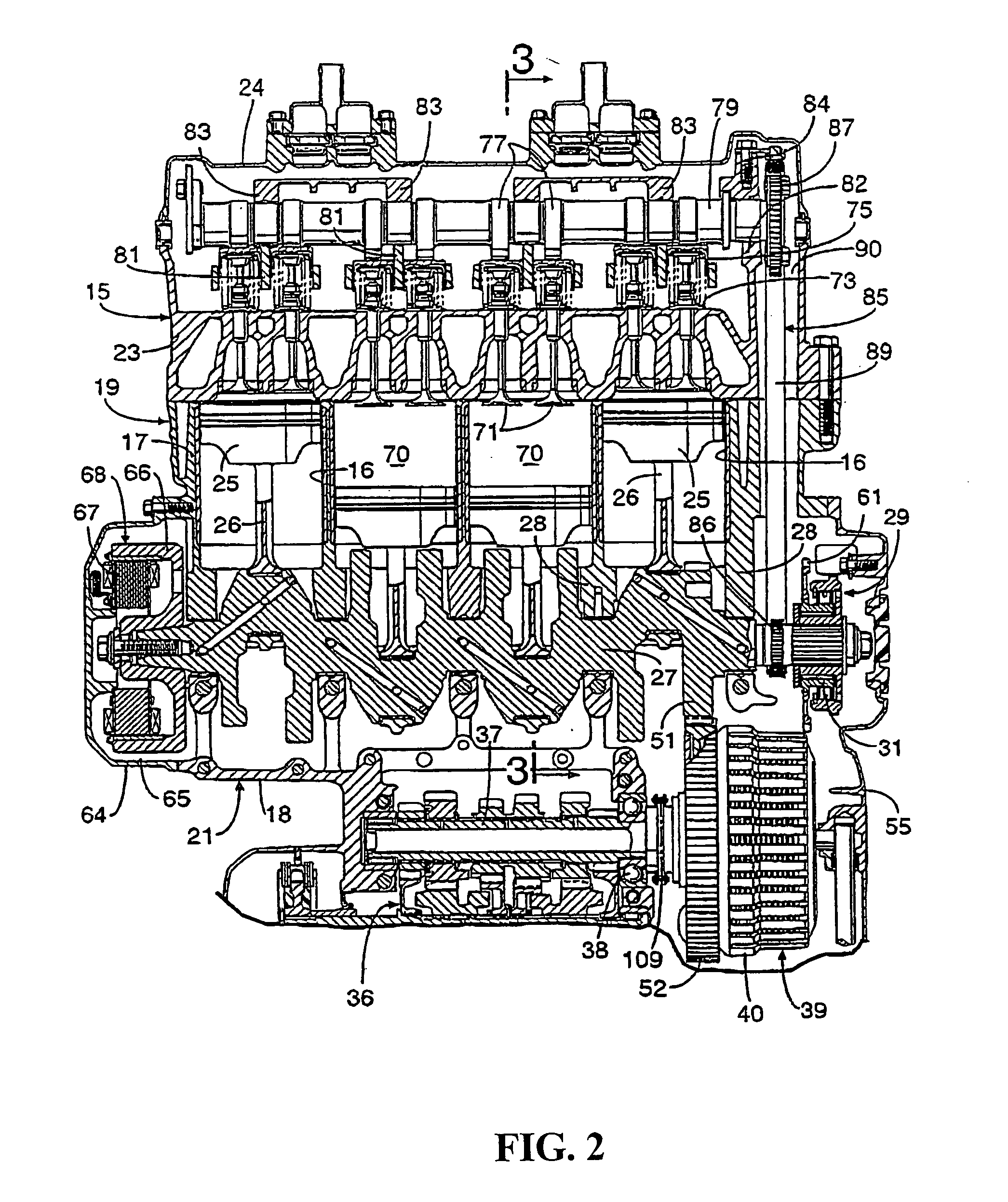 Water pump for cooling engine