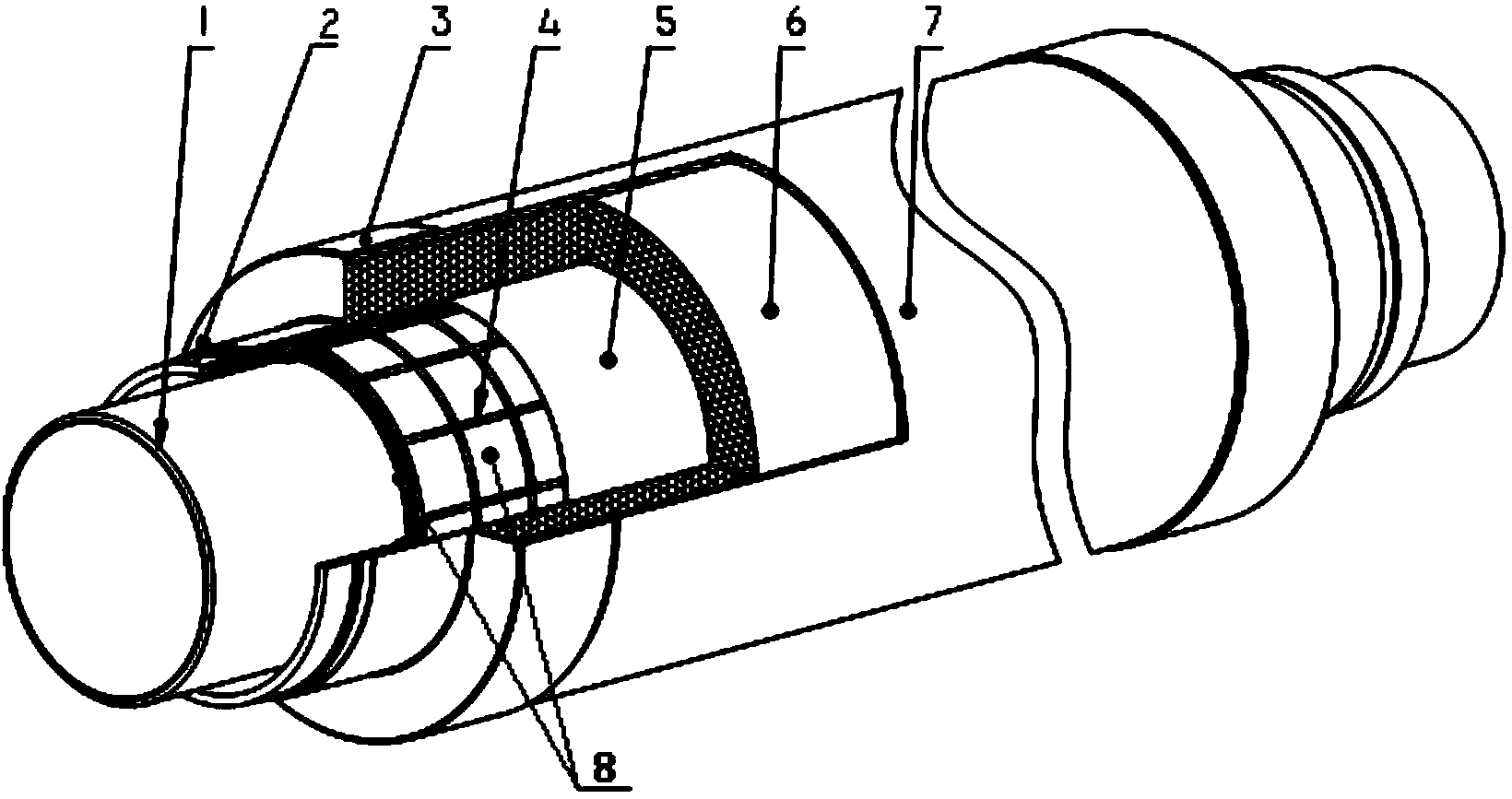 Directly buried prefabricated heat-insulation high-temperature hot water tube and production method thereof