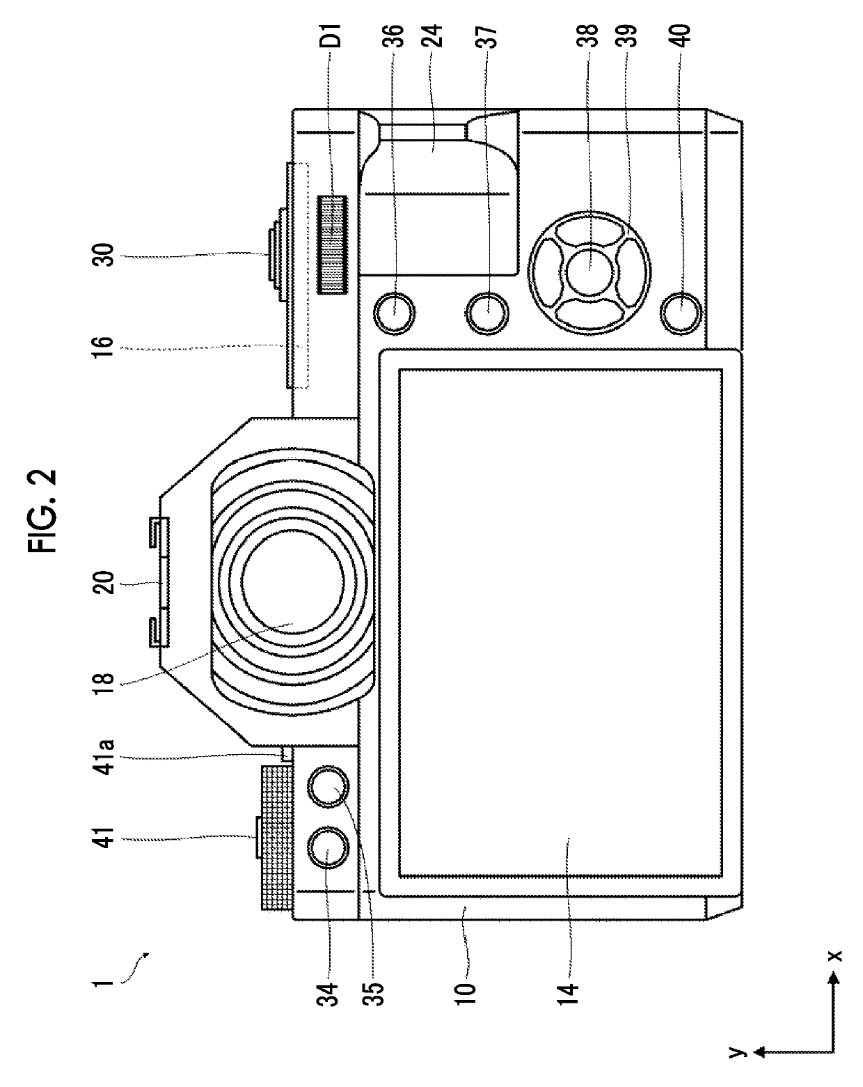 Camera and display control method of camera