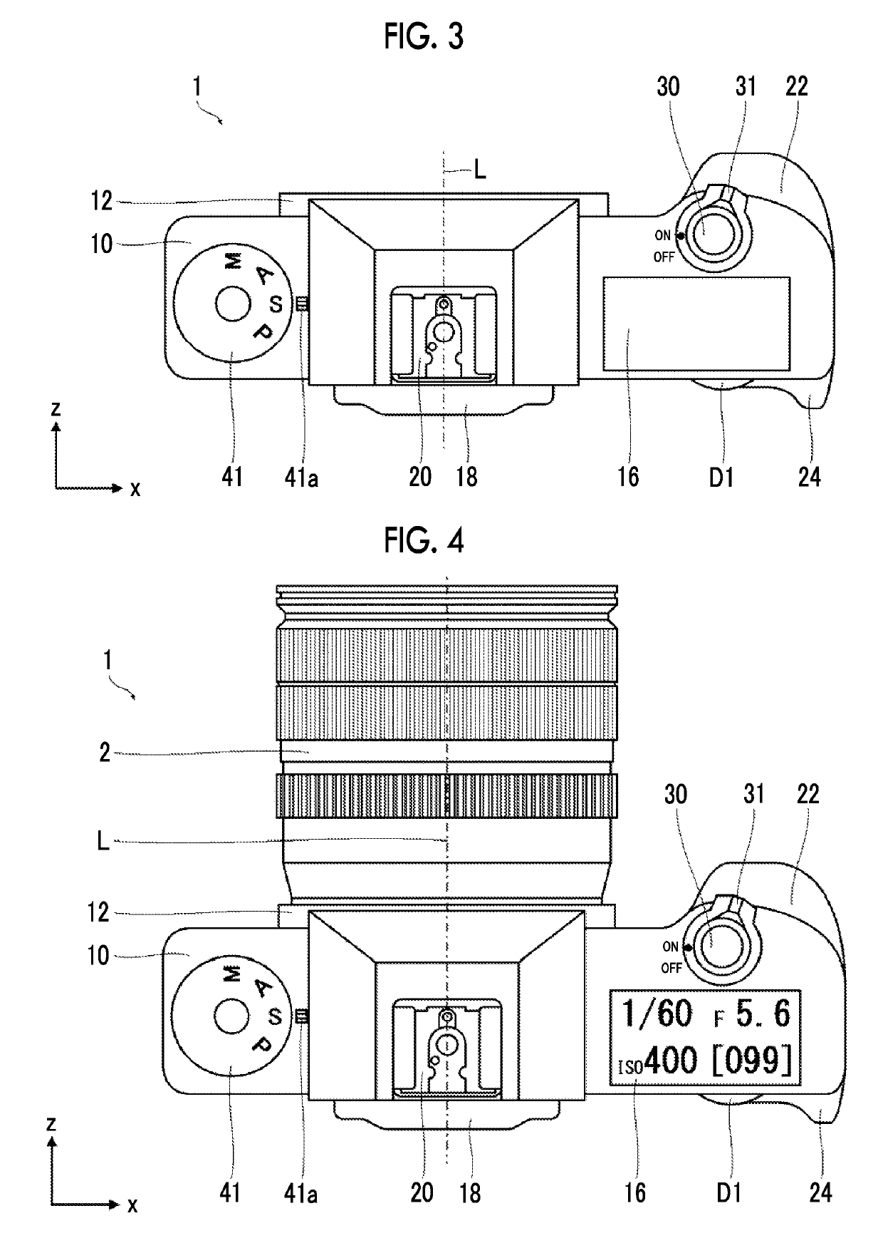 Camera and display control method of camera