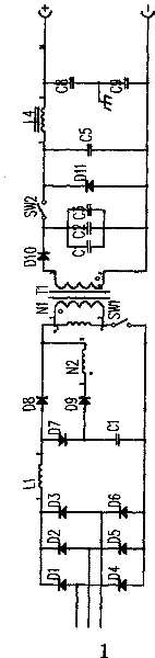 Inverter welding machine major loop with PFC (Power Factor Correction) function