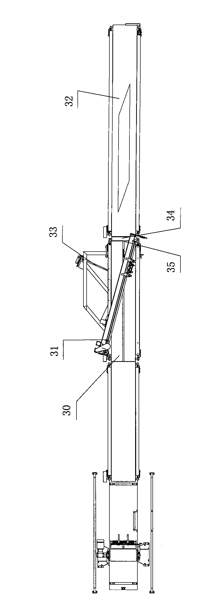 Connector device of cord fabric cutting machine and method thereof