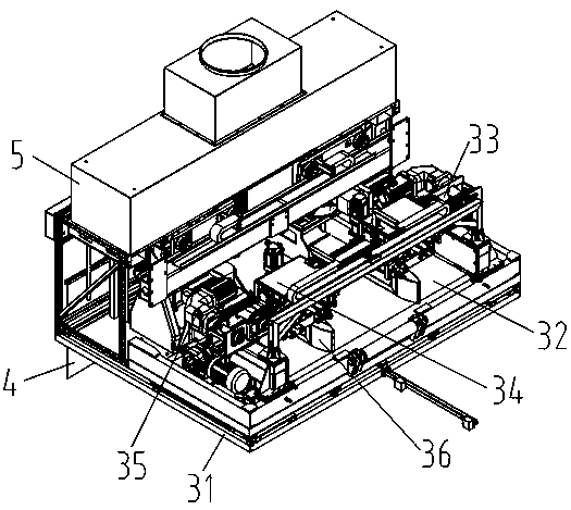 Package-stopping and package-distributing mechanism of vehicle-loading robot