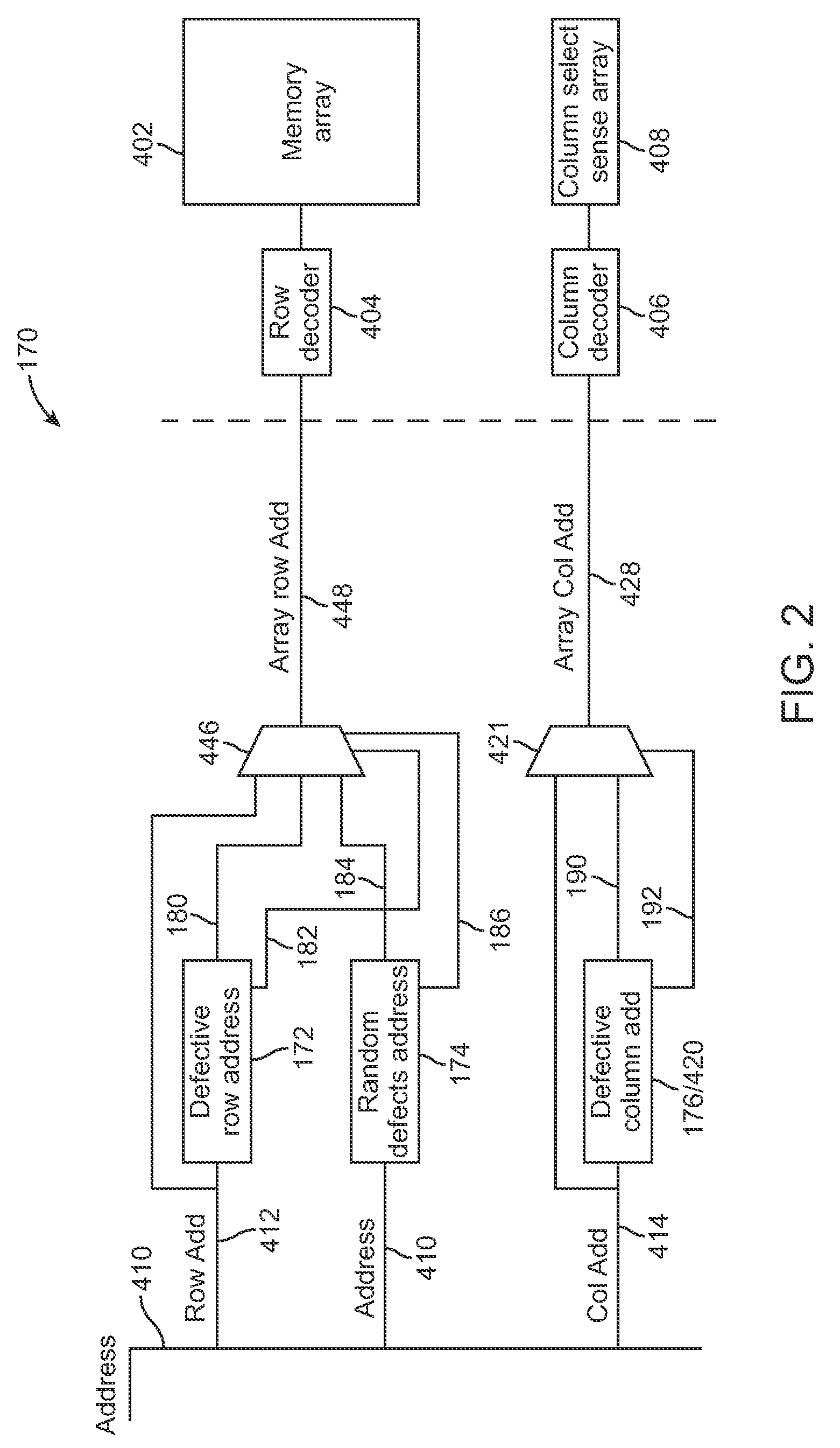 Mapping of random defects in a memory device
