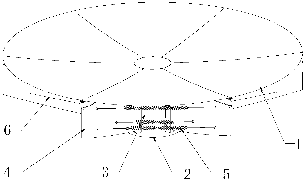 A flexible rib deployable antenna device with active surface adjustment function