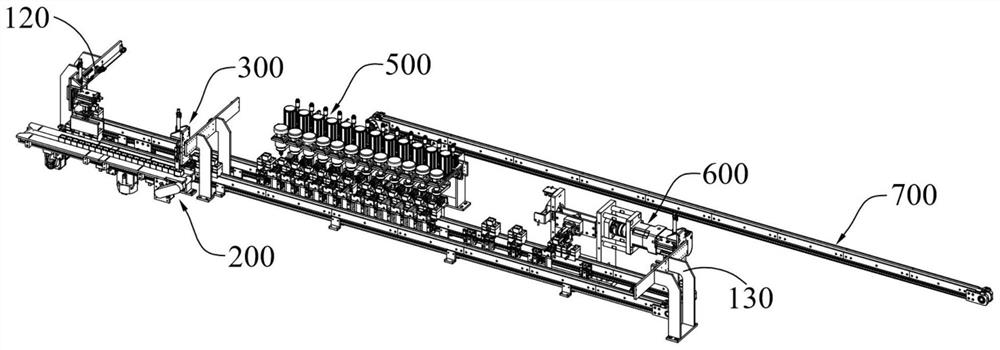 Transmission device at production front end of transformer