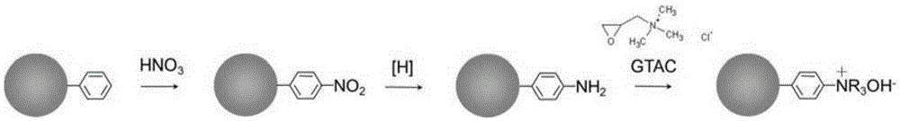 Hydrophilic modification method of polystyrene material and product thereof