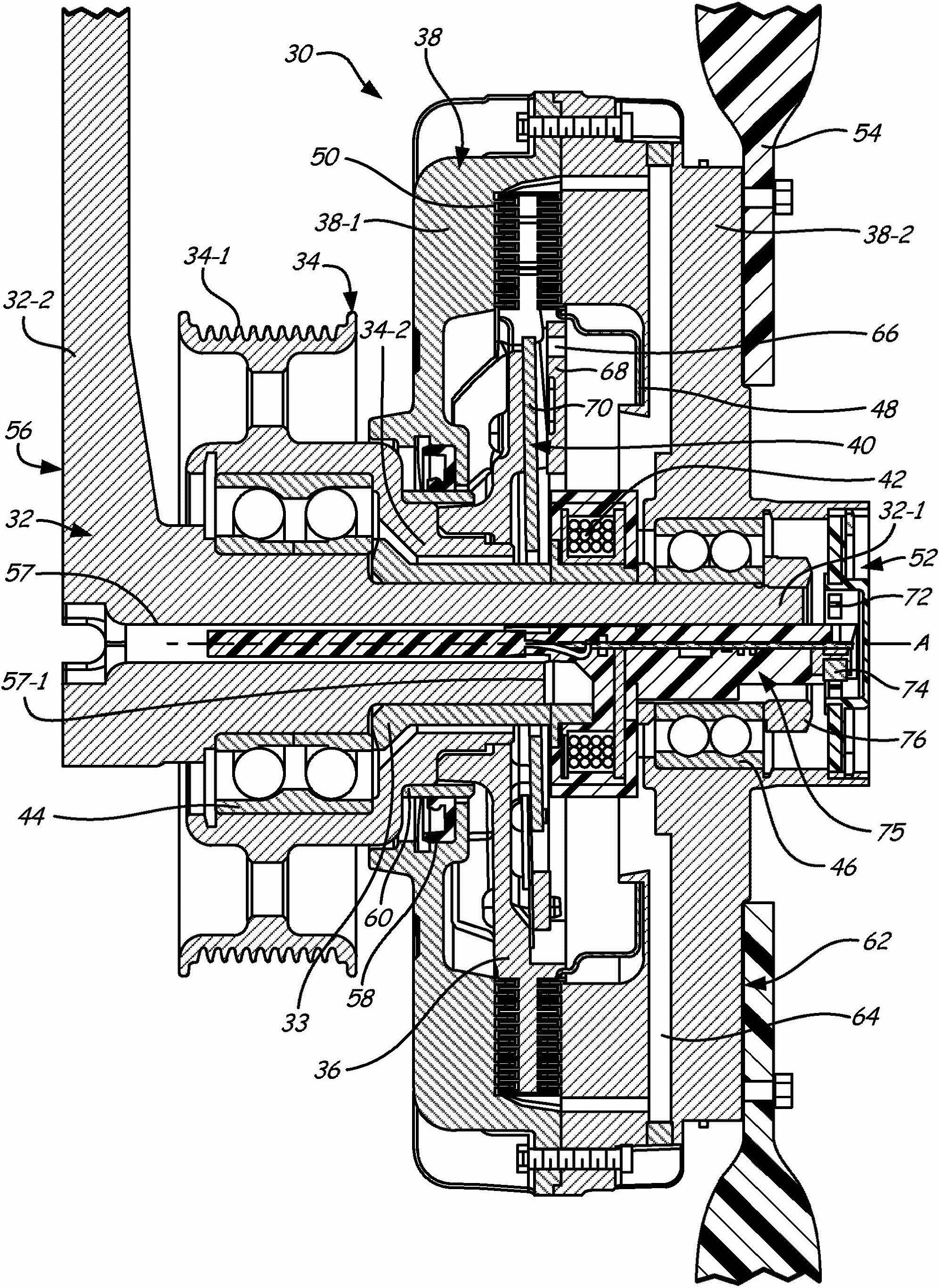 Integrated viscous clutch