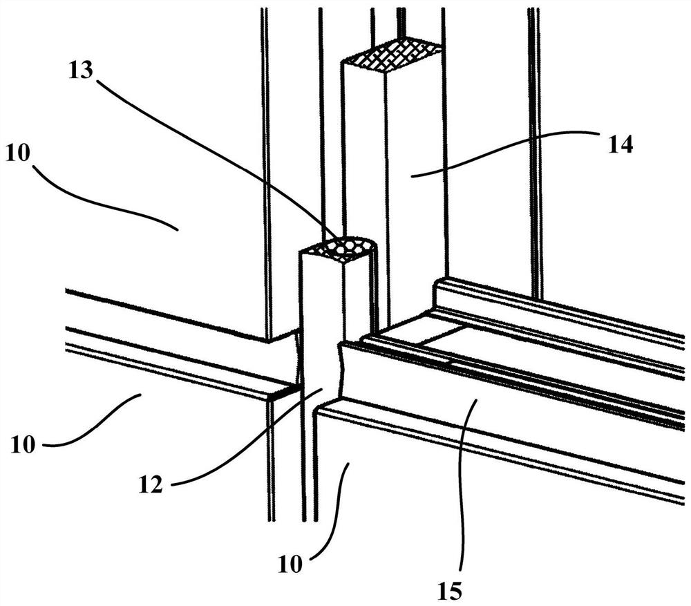 Decorative joint structure of curtain wall sandwich panel