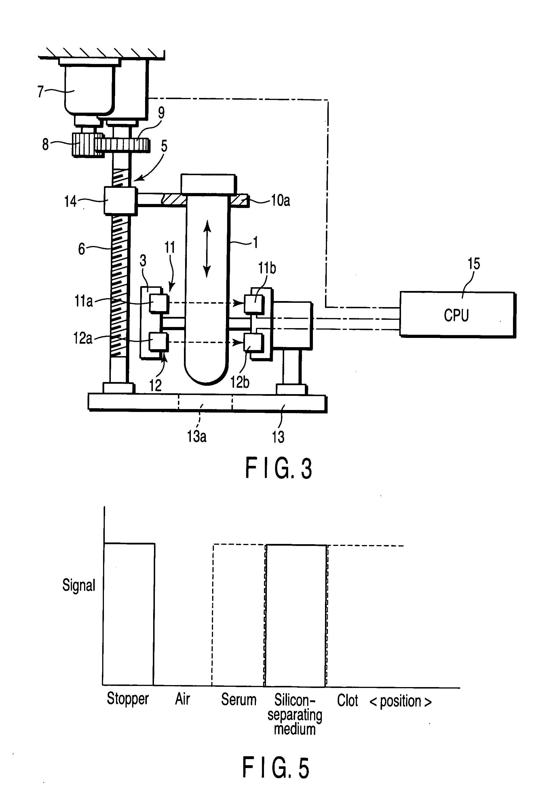 Method and apparatus for sensing blood sample contained in sample container