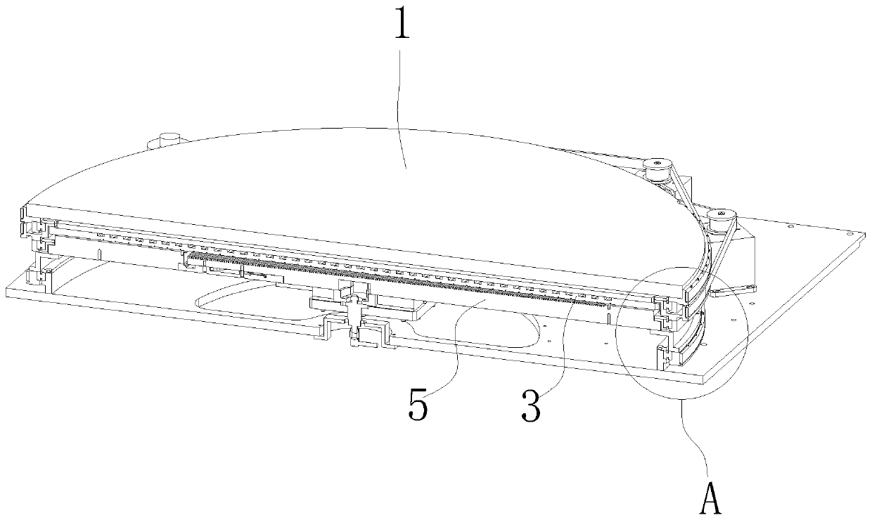 Nested mounting structure of Satcom-on-the-move satellite antenna