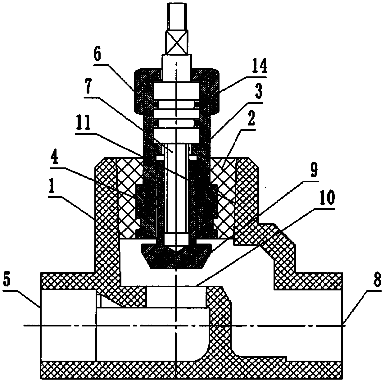 Plastic stop valve