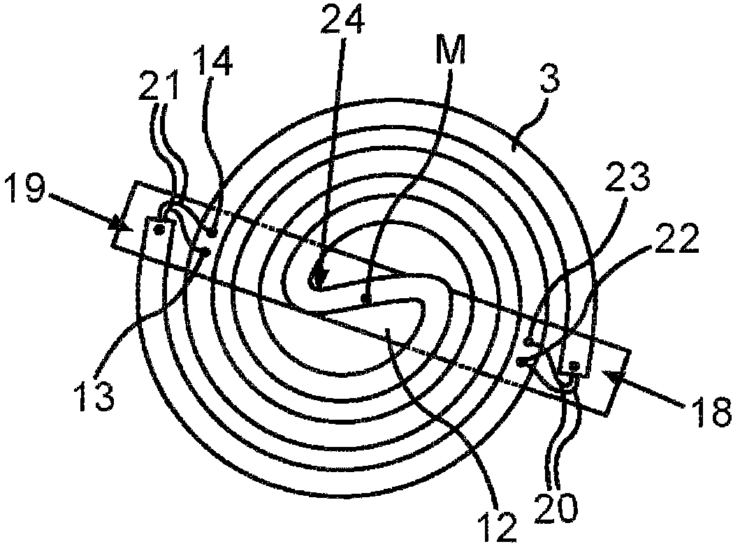 Lighting device having electric discharge lamp which has electric discharge vessel capable of forming flat screw member