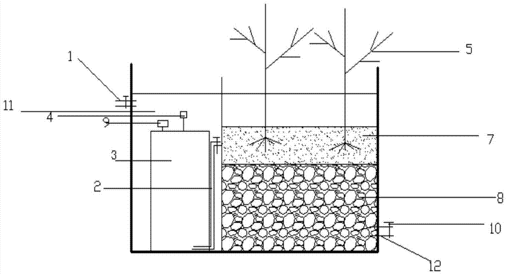 Method for purifying domestic sewage with low carbon-nitrogen ratio by biological fermentation coupling artificial wetland system
