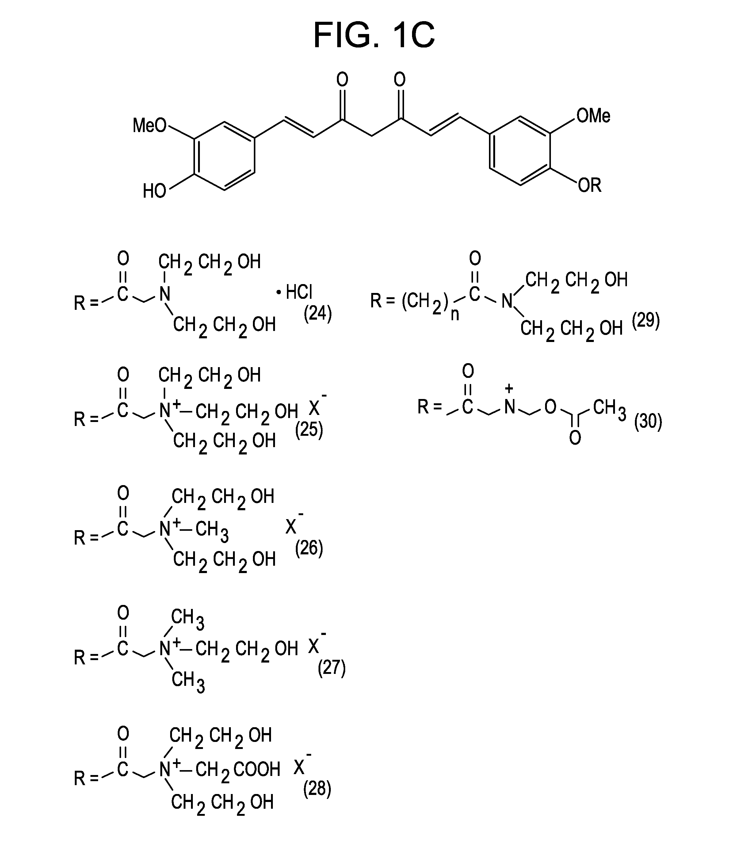 Pharmaceutical composition comprising a curcumin derivative