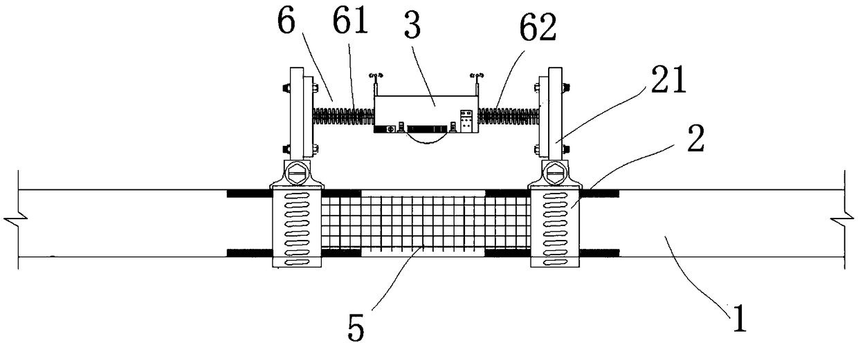 Linear array CCD (Charge Coupled Device)-based mooring force monitoring device for mooring rope