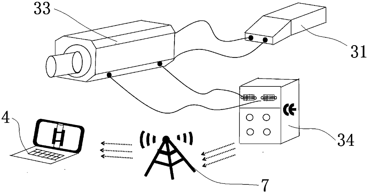 Linear array CCD (Charge Coupled Device)-based mooring force monitoring device for mooring rope