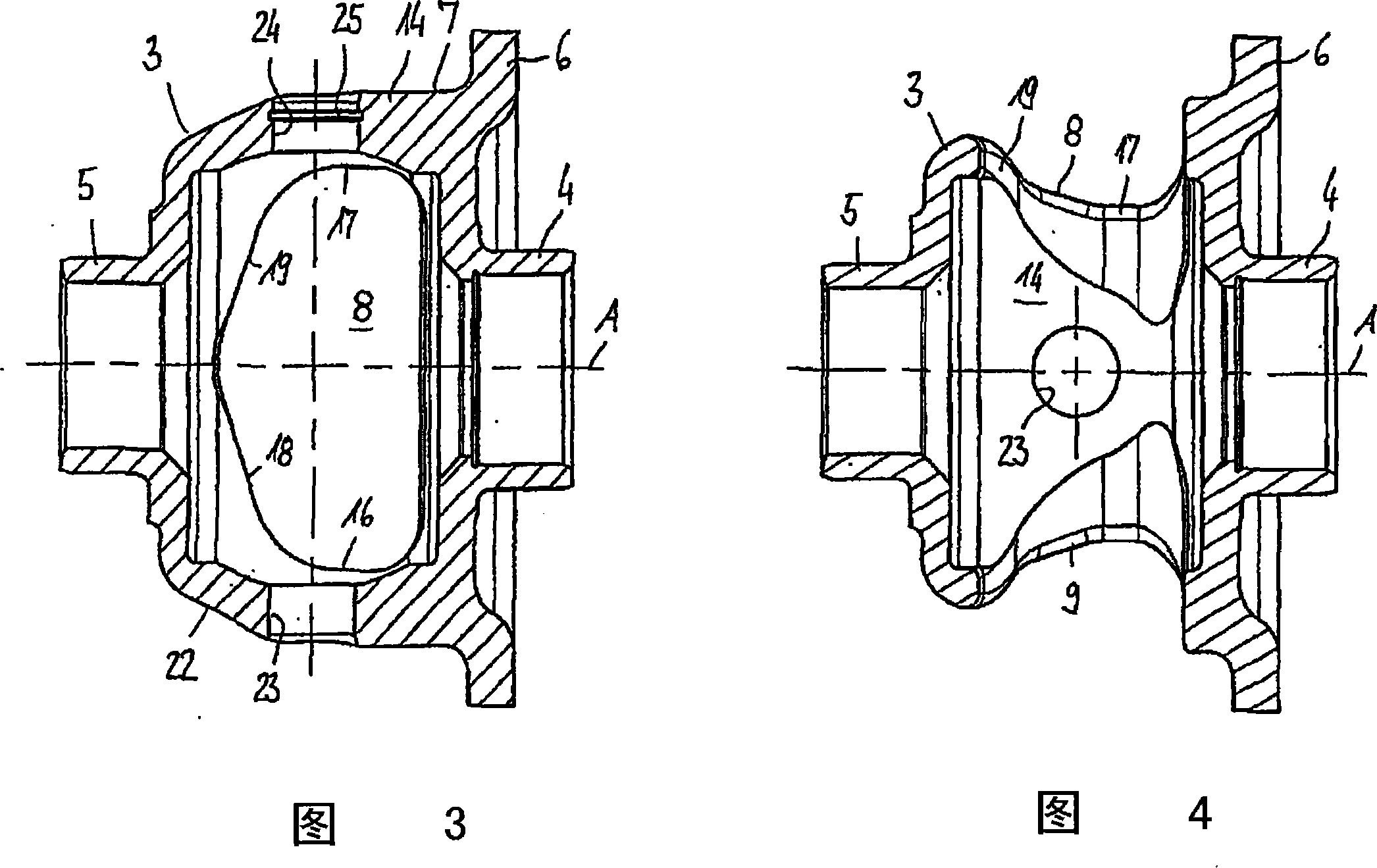 Differential arrangement with assembly openings