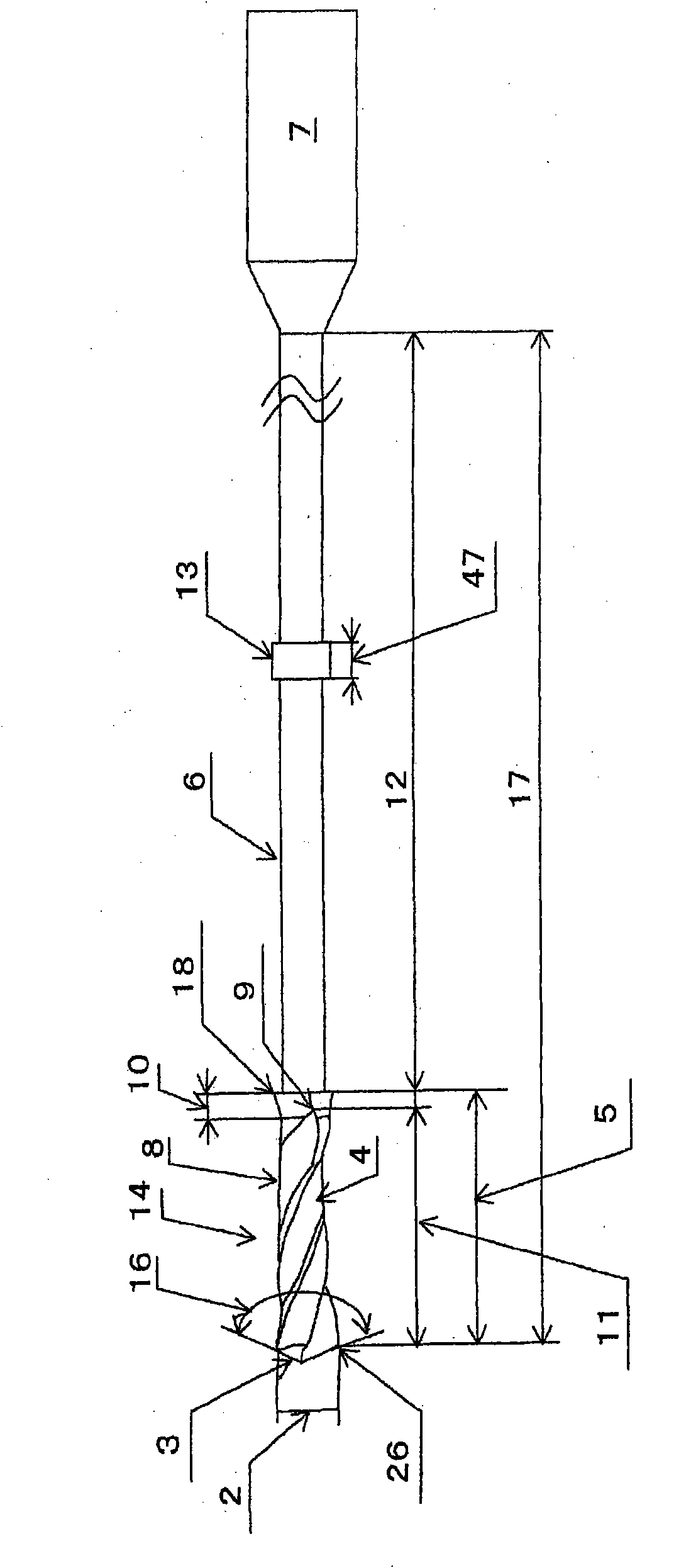 Small-diameter deep hole drill and fine deep hole processing method