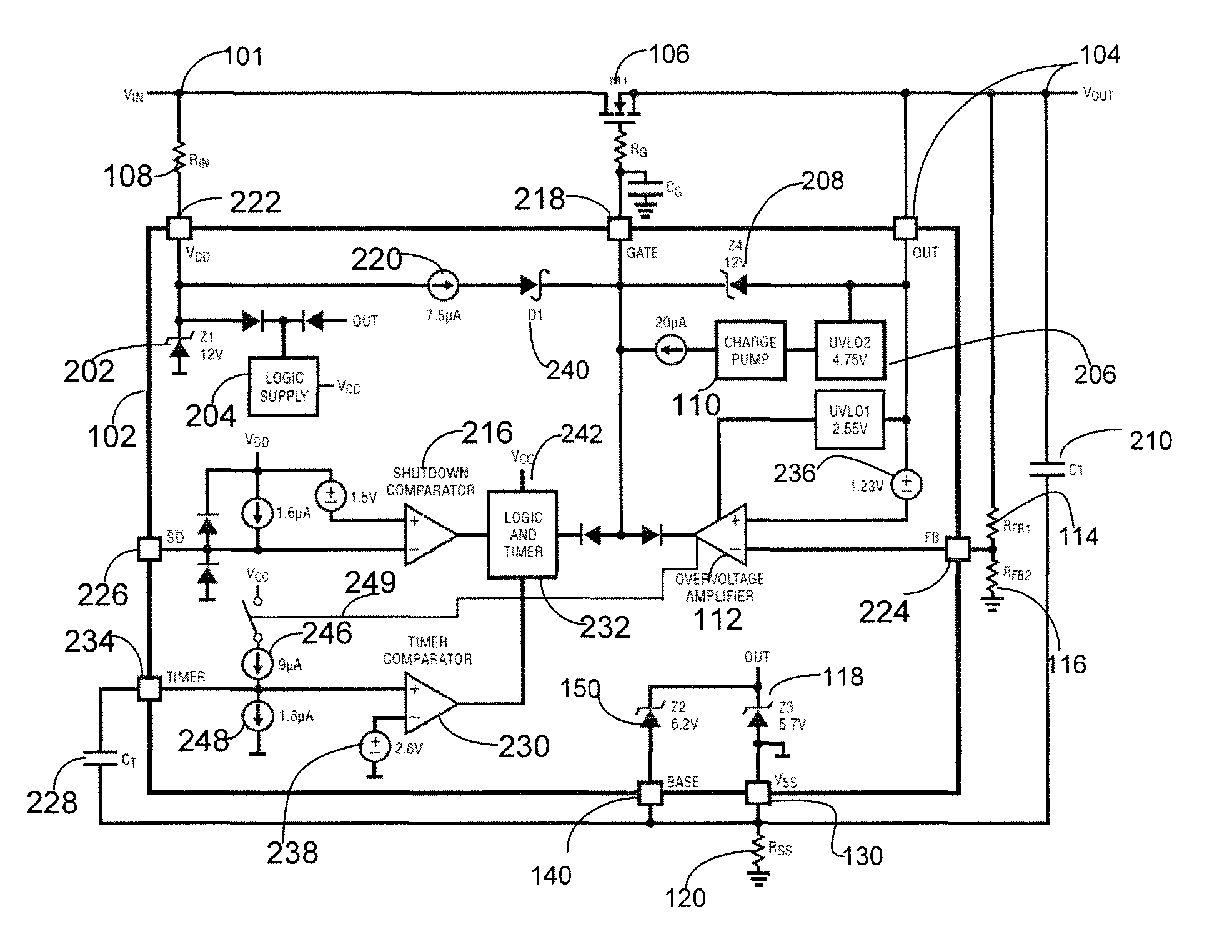 Circuitry to prevent overvoltage of circuit systems