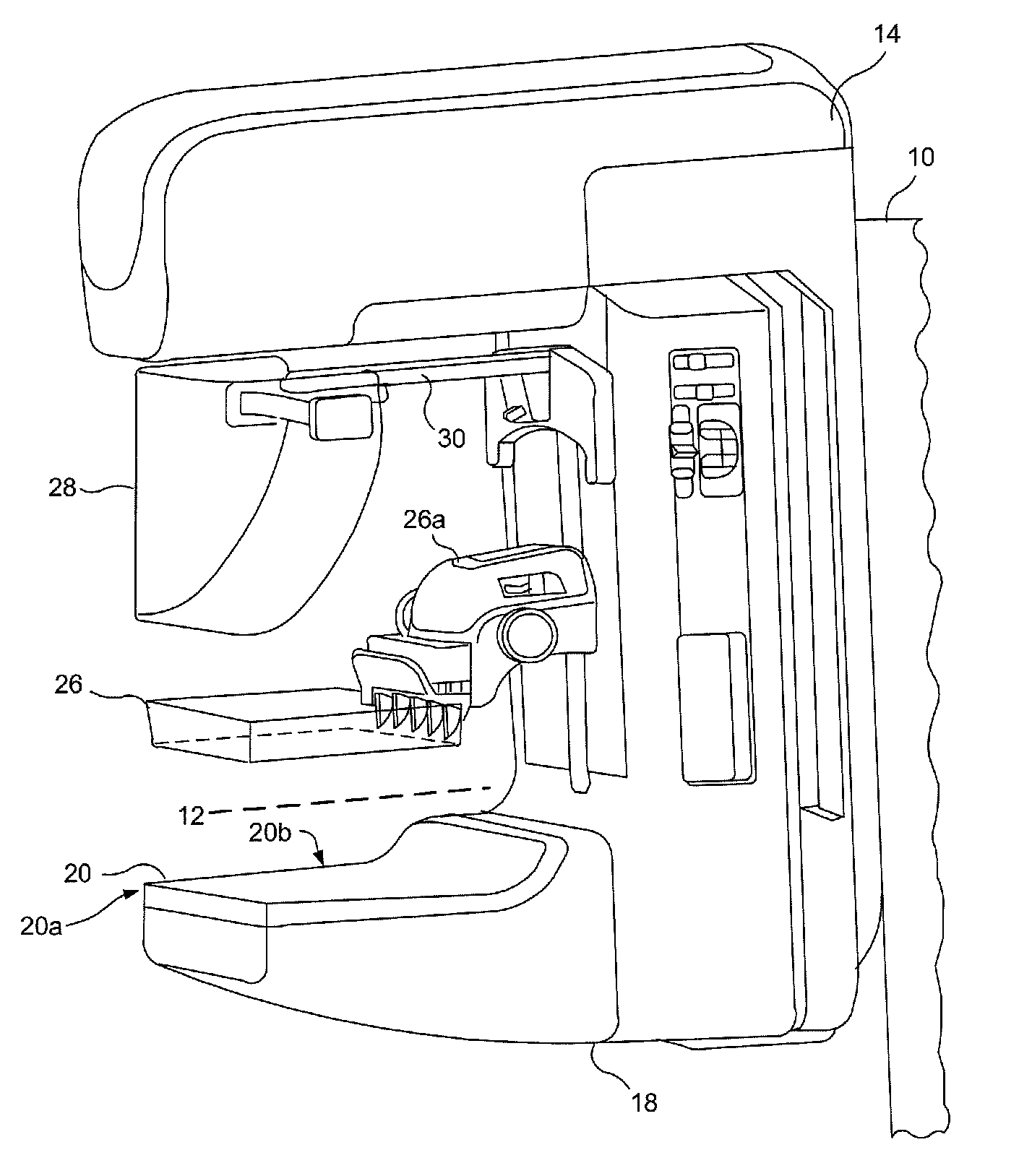 Breast Tomosynthesis System With Shifting Face Shield