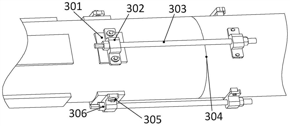 A cabin rapid pose adjustment and tensioning device based on a six-axis platform