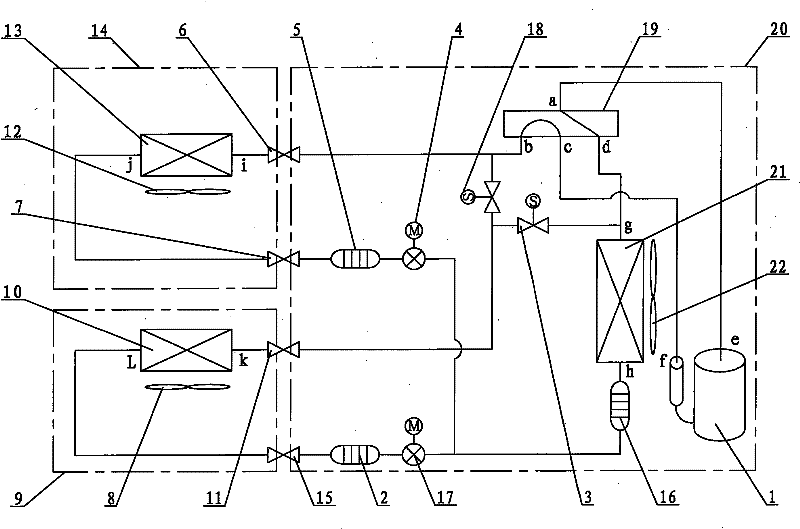 Multiple air-conditioned clothes dryer