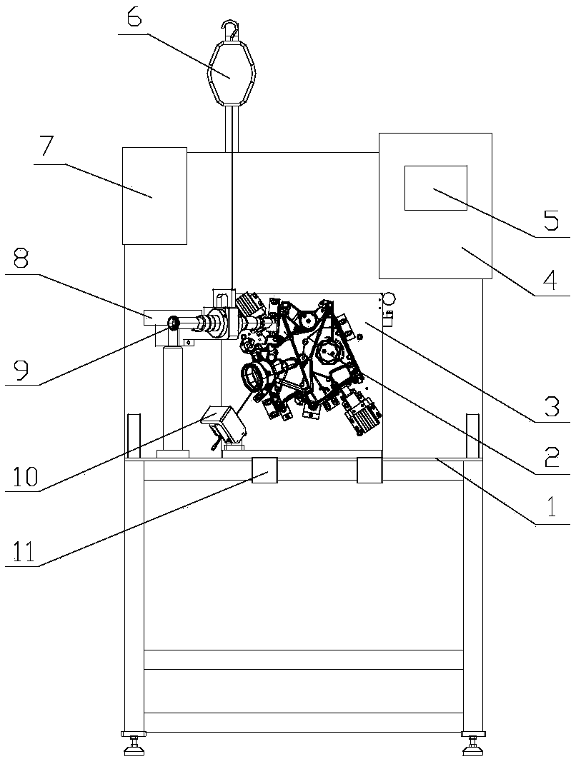 Assembly error-proofing special machine and method used for gear chamber chain cover part of automobile engine