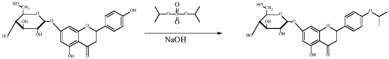 Preparation of Prunin and derivative thereof and application of Prunin derivative in drugs for relieving cough and reducing phlegm