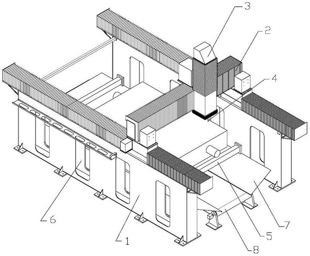 Sand mold plunge milling processing method and plunge milling equipment