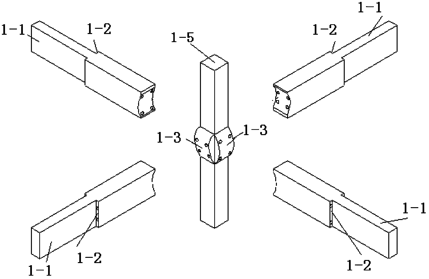 Prestress assembly frame structure