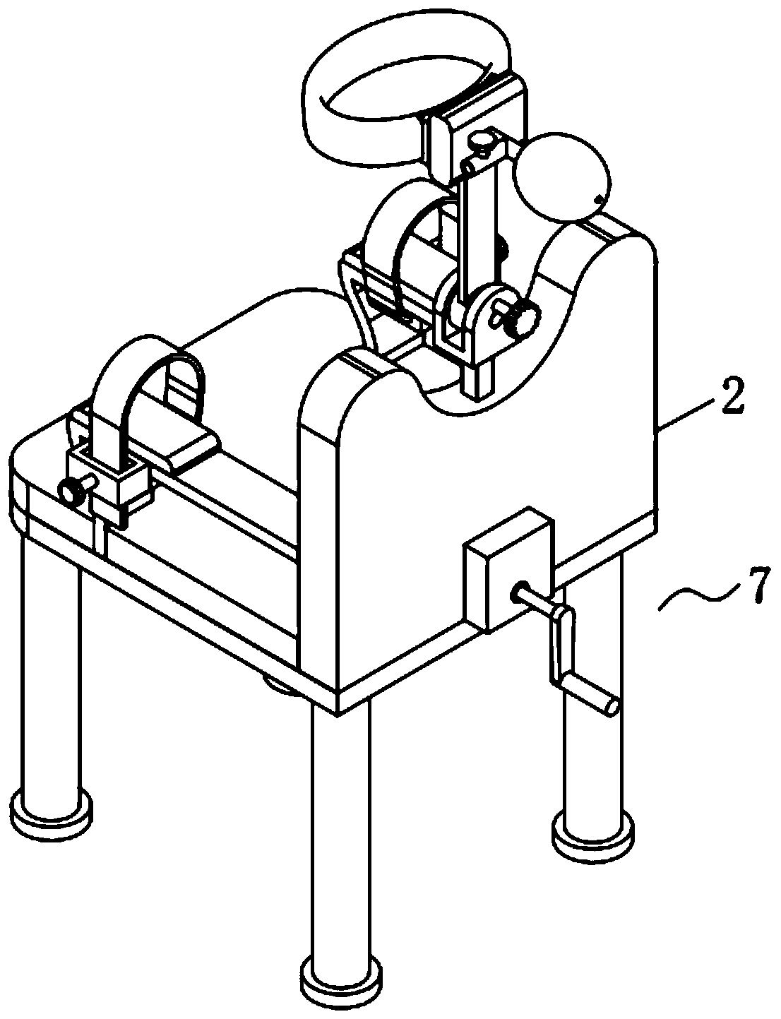 Infant examination anti-moving auxiliary fixing frame for otology department