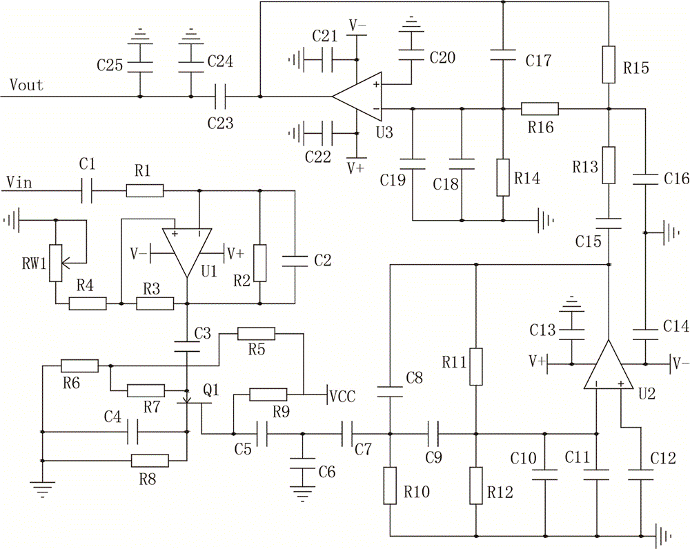 Multilevel filter circuit
