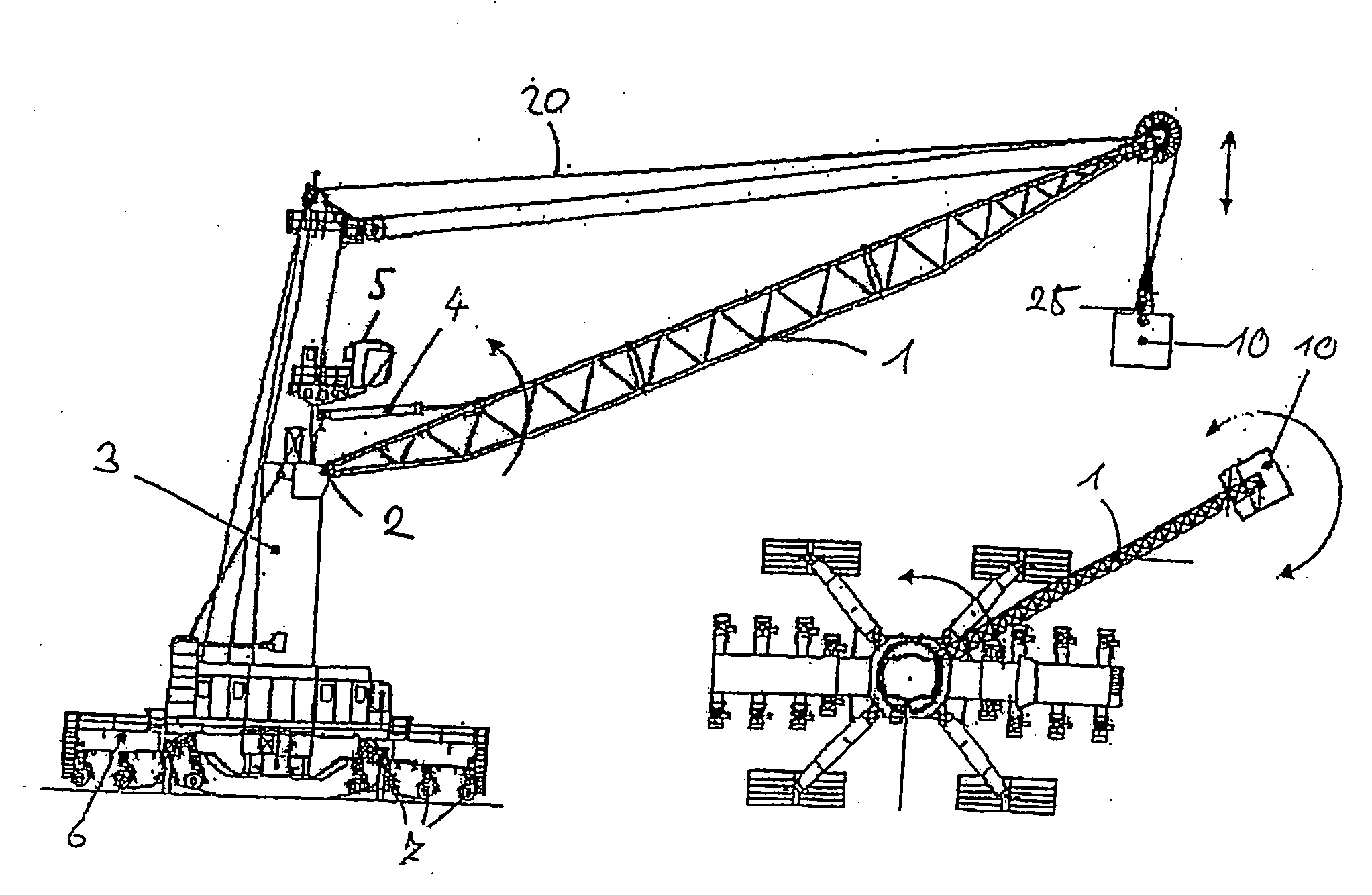 Crane control, crane and method