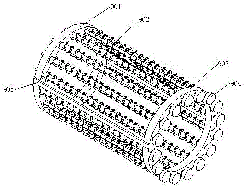 Drum type gullet tooth screening and impurity removing equipment