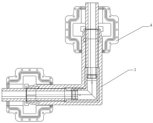 Water-inflow-preventing plugging process based on right-angle bent bus joint