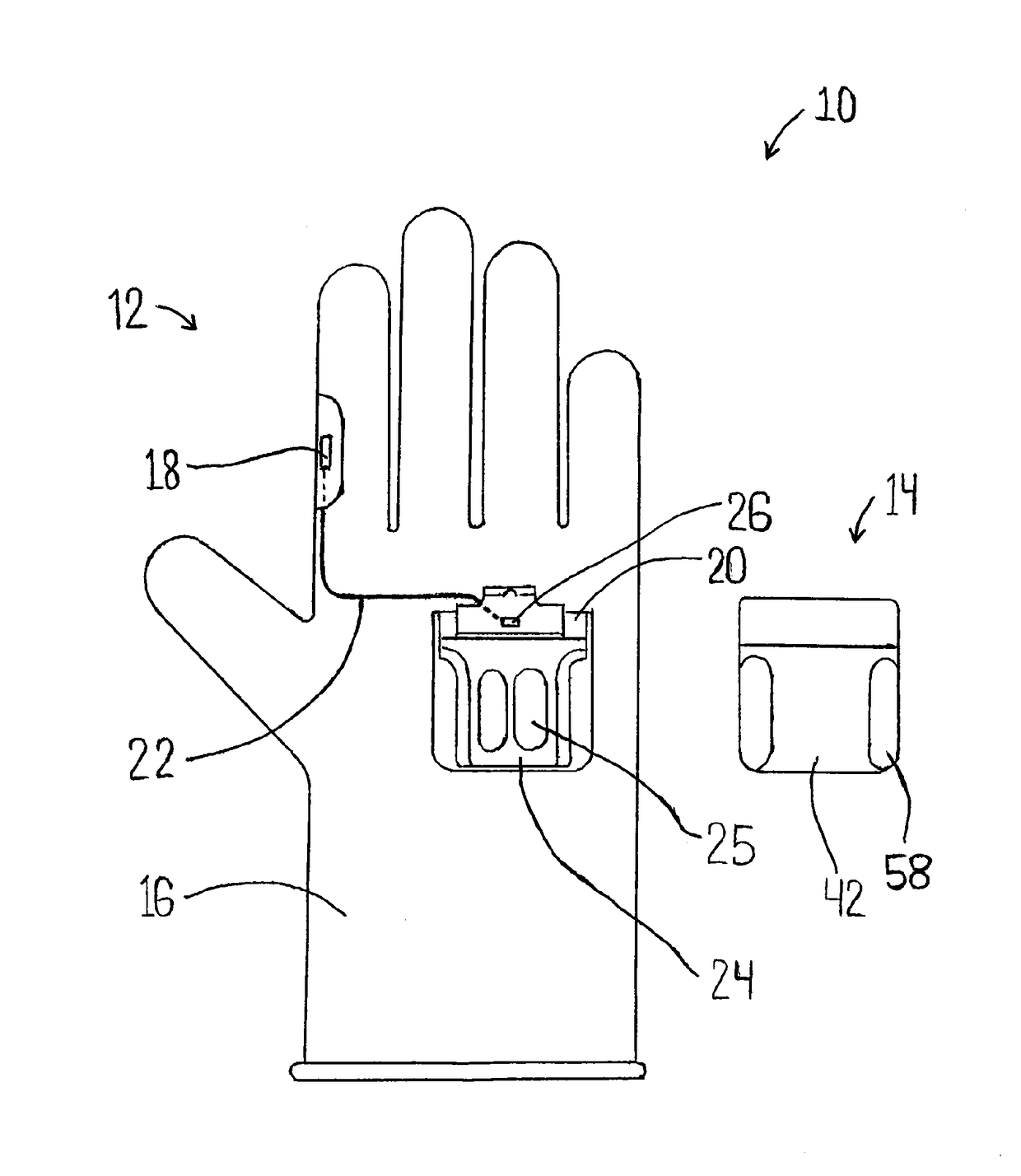 Wearable sensor system with an article of clothing and an electronics module, article of clothing for a wearable sensor system, and electronics module for a wearable sensor system