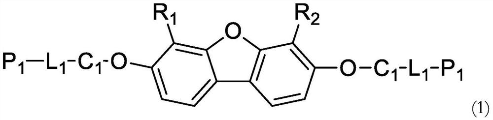 Polymerizable compound based on dibenzofuran and preparation method and application thereof