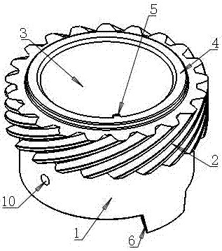 Special close type spiral gear structure