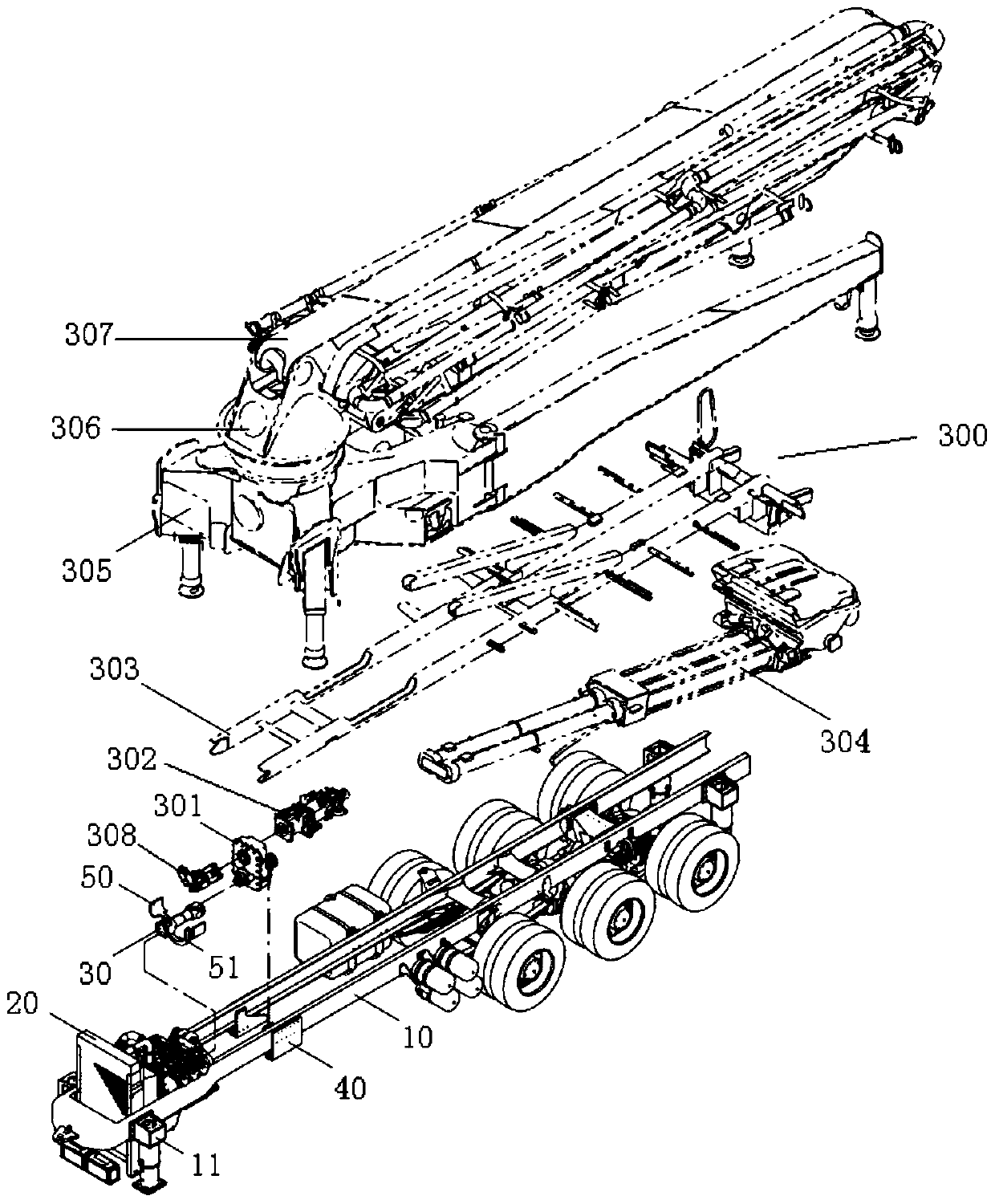 Debugging Test Bench and Method for Top Loading and Debugging of Concrete Pump Truck