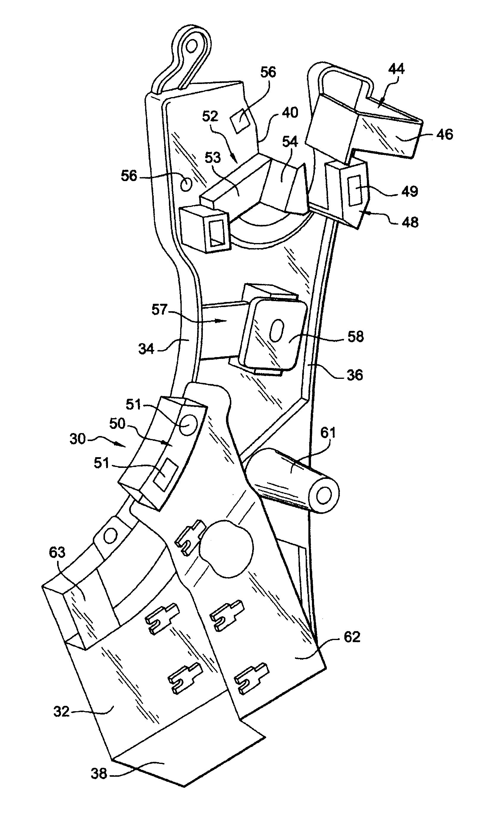 Support for one or more elements which are intended to be fastened to a motor vehicle structure