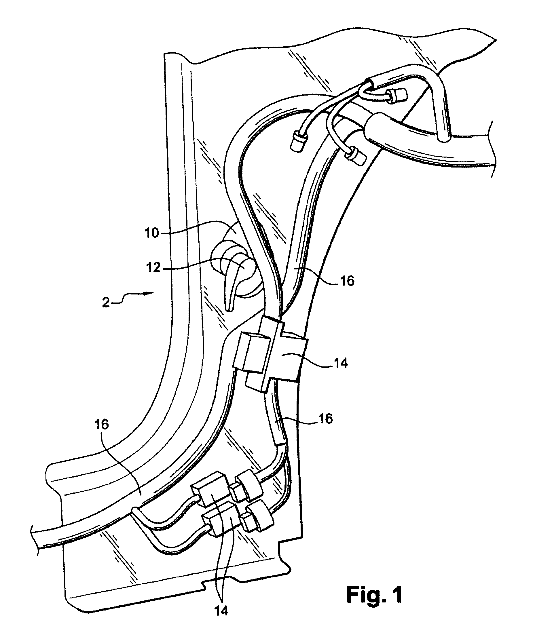 Support for one or more elements which are intended to be fastened to a motor vehicle structure