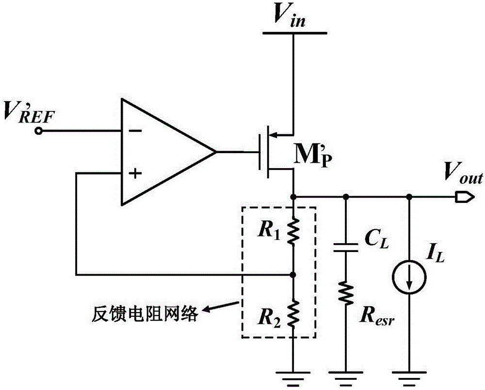 Cascode fully integrated low-dropout linear voltage regulator circuit