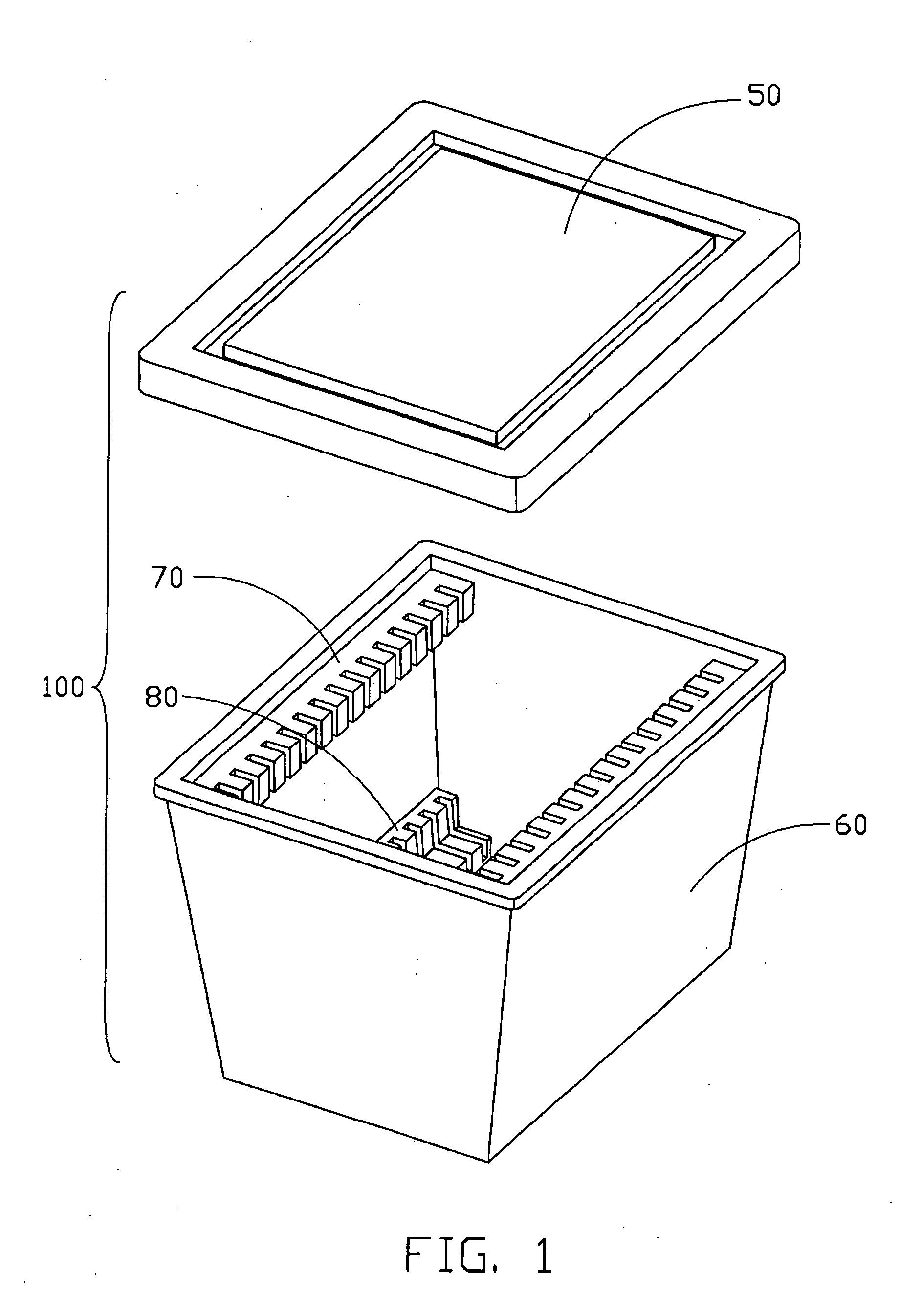 Stackable container with removable holders