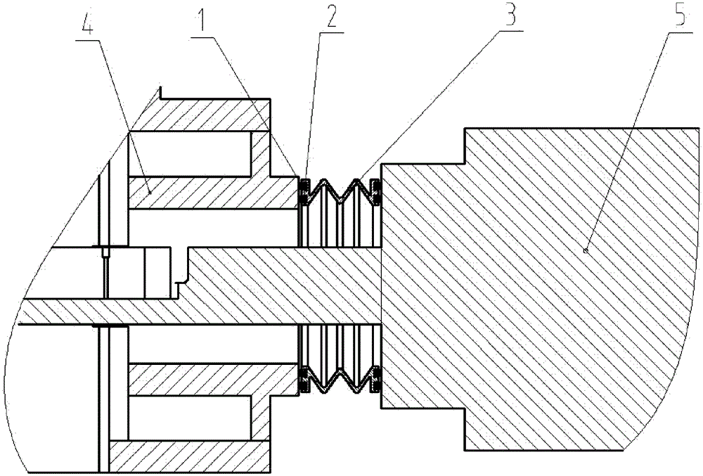 Spallation neutron source target container and target vehicle connection sealing device