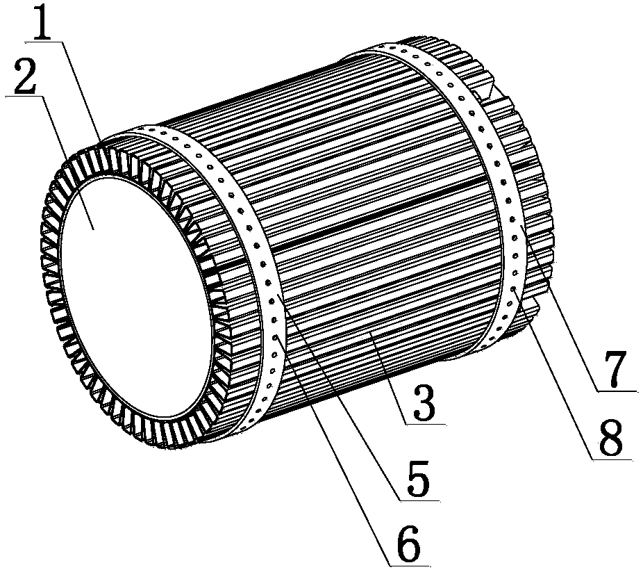 Drainage pipeline fastening device for industrial wastewater treatment