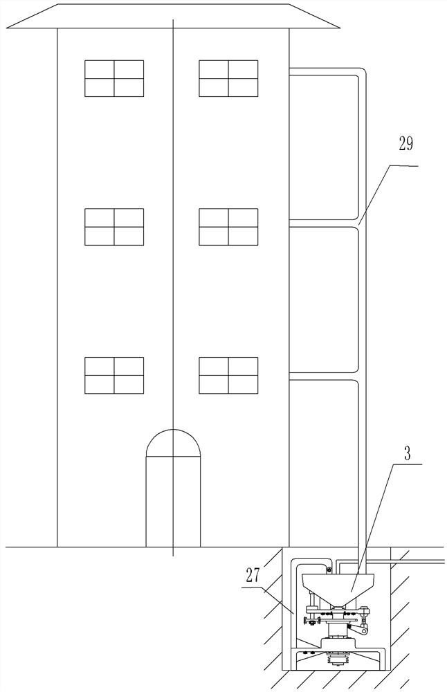 Green building sewage treatment system and sewage treatment device