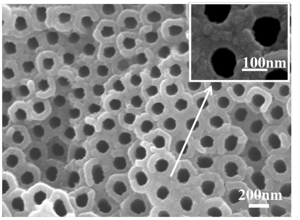 Preparation method of composite light anode of titanium dioxide nanotube array with wide light intensity application scope
