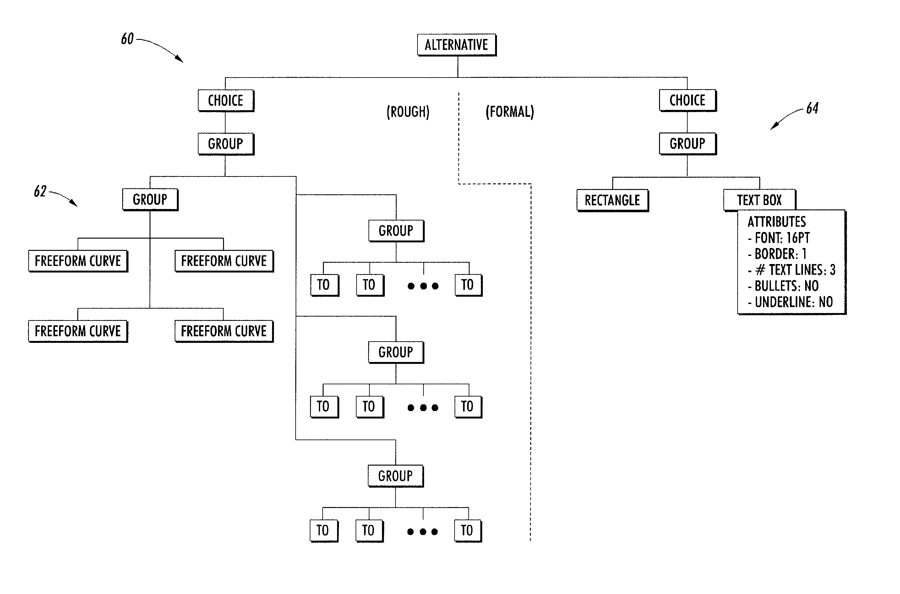 Method and apparatus to convert bitmapped images for use in a structured text/graphics editor